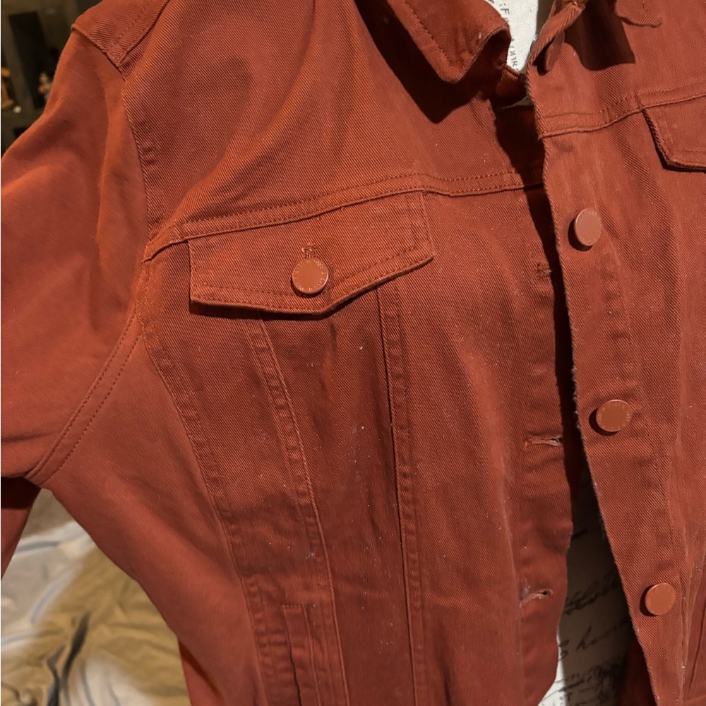 Belle by Kim Gravel Women's Rust Jean Jacket - Picture 6 of 6